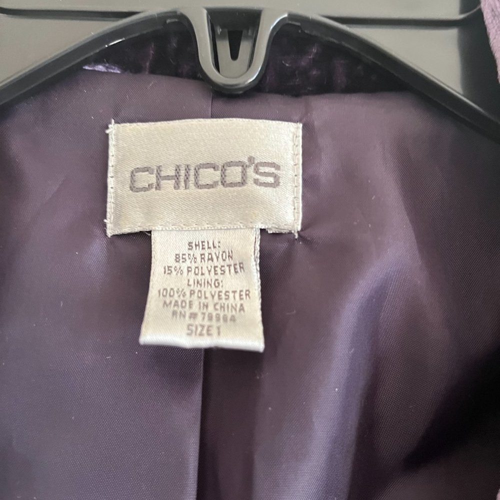 Chico's Velvet Blazer - Picture 3 of 5
